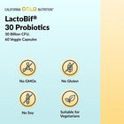 California Gold Nutrition, LactoBif® 30 Probiotics, 30 Billion CFU, 60 Veggie Capsules