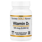 California Gold Nutrition, Vitamin D3, 125 mcg (5,000 IU), 90 Fish Gelatin Softgels
