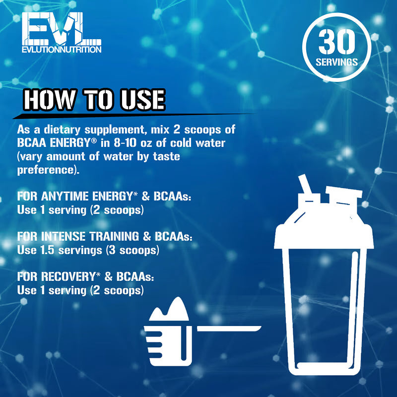 EVLution Nutrition, BCAA Energy®, Fruit Punch, 10.16 oz (288 g)
