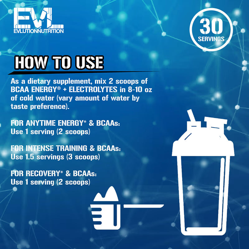 EVLution Nutrition, BCAA Energy Plus Electrolytes, Orange Mango, 11.7 oz (333 g)