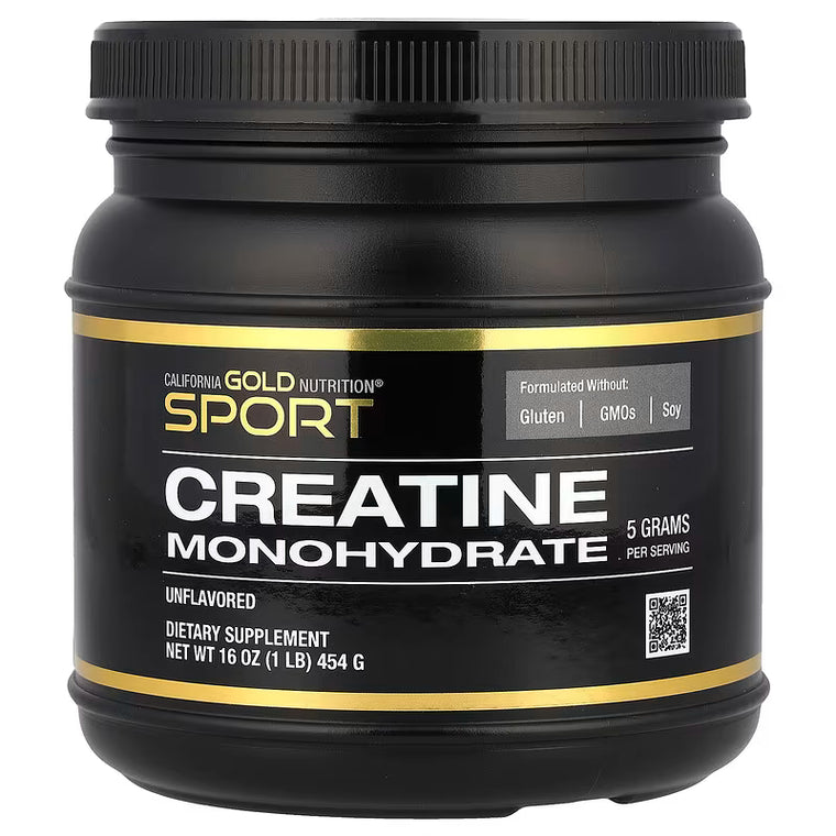 California Gold Nutrition, Sport, Pure Creatine Monohydrate, Unflavored, 1 lb (454 g)