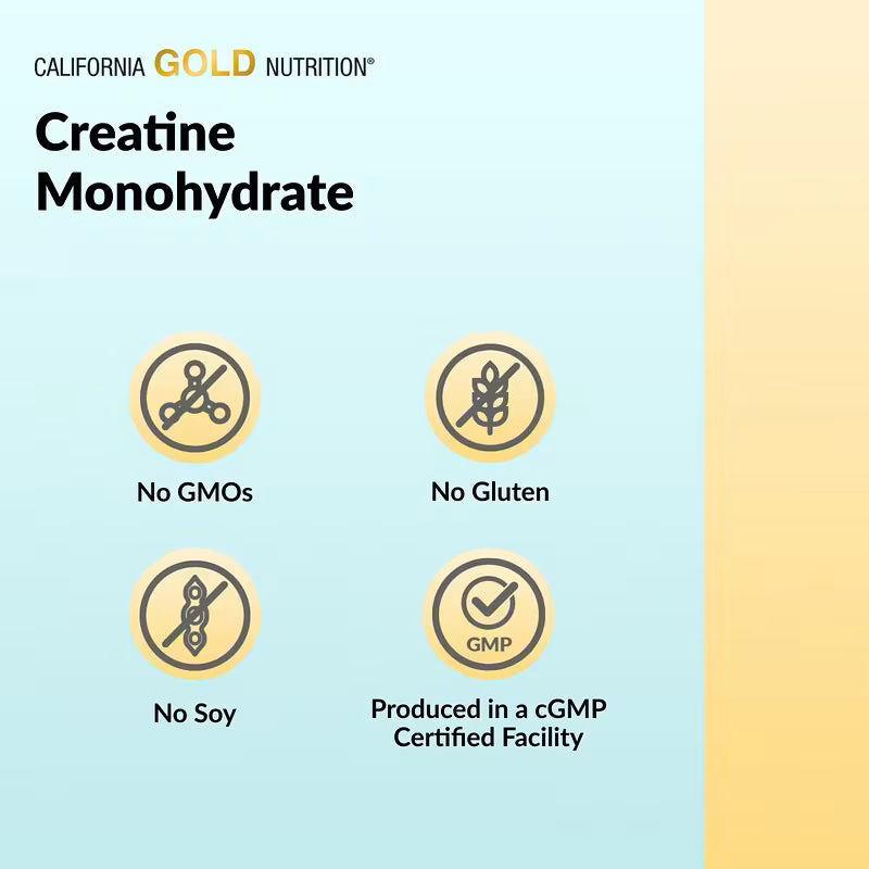 California Gold Nutrition, Sport, Pure Creatine Monohydrate, Unflavored, 1 lb (454 g)