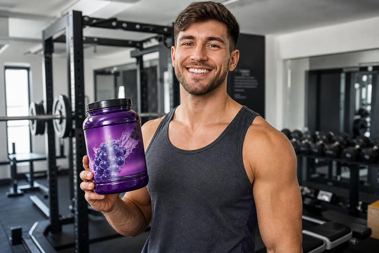 Athlete with supplement